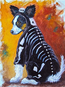 skeleton dog costume