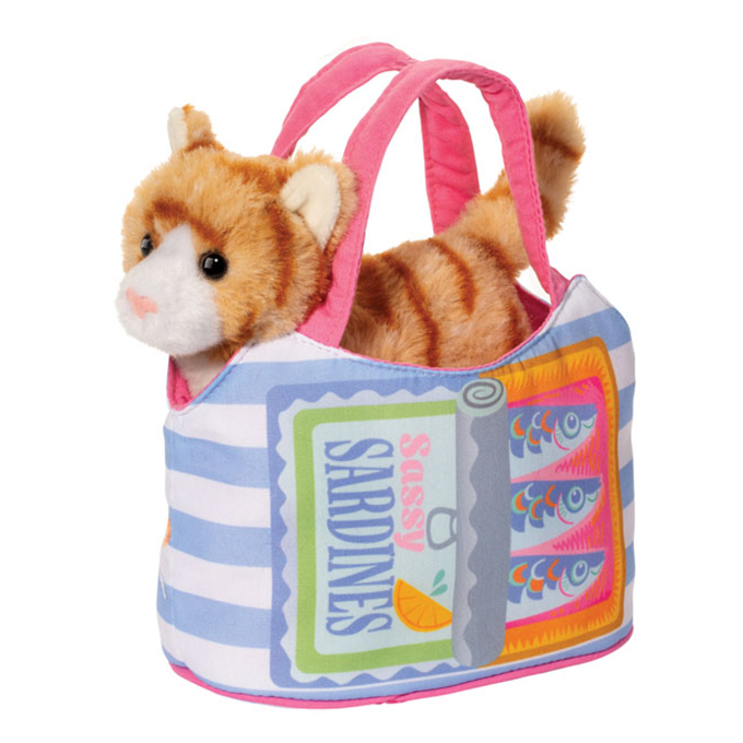 Sardine Sassy Pet Sak w/ Orange Striped Cat